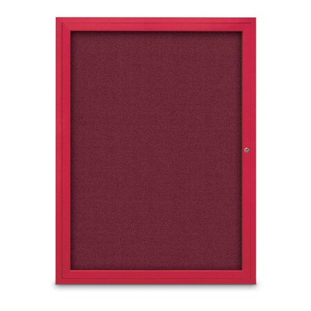 United Visual Products Slim Enclosed Corkboard, 18"x24", White Alum Frame/Cloud UVEB1824-WHITE-CLOUD